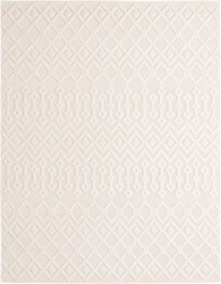7' 10 x 10' Easy-Clean Trellis Textured Indoor / Outdoor Rug