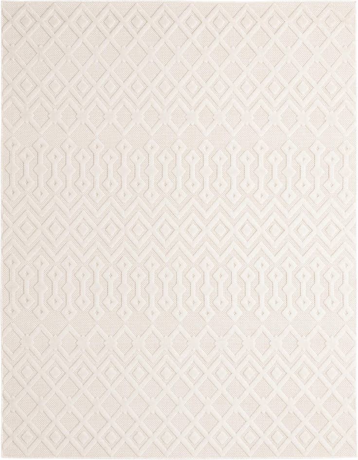 Detail image of 7' 10 x 10' Easy-Clean Trellis Textured Indoor / Outdoor Rug