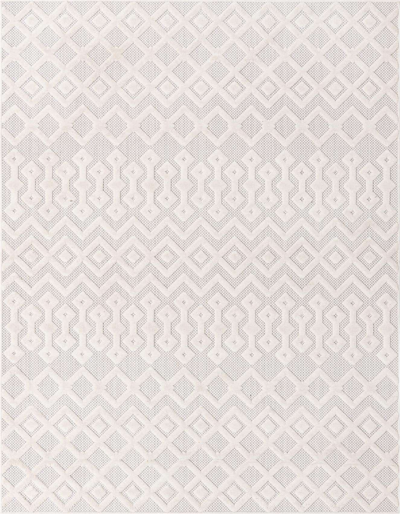 6' x 9' Easy-Clean Trellis Textured Indoor / Outdoor Rug