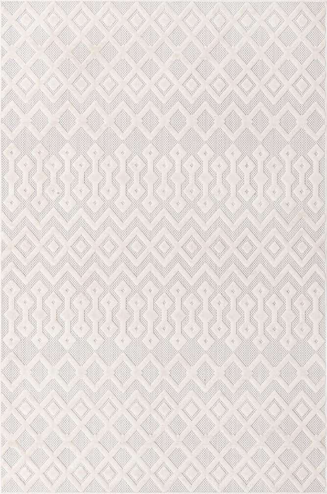 6' x 9' Easy-Clean Trellis Textured Indoor / Outdoor Rug