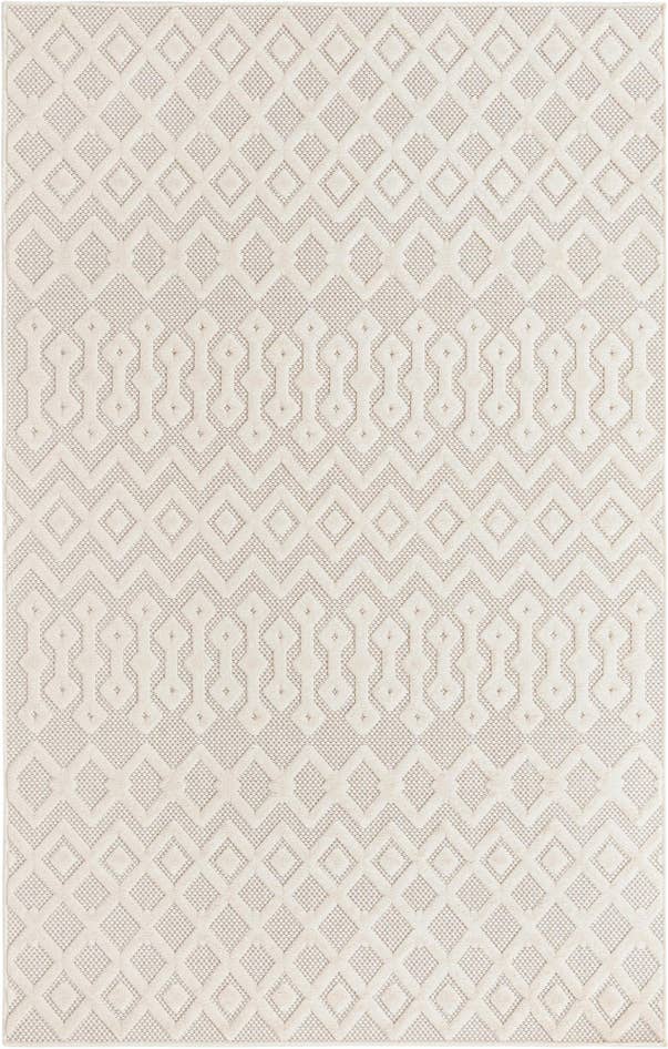 Detail image of 5' 3 x 8' Easy-Clean Trellis Textured Indoor / Outdoor Rug