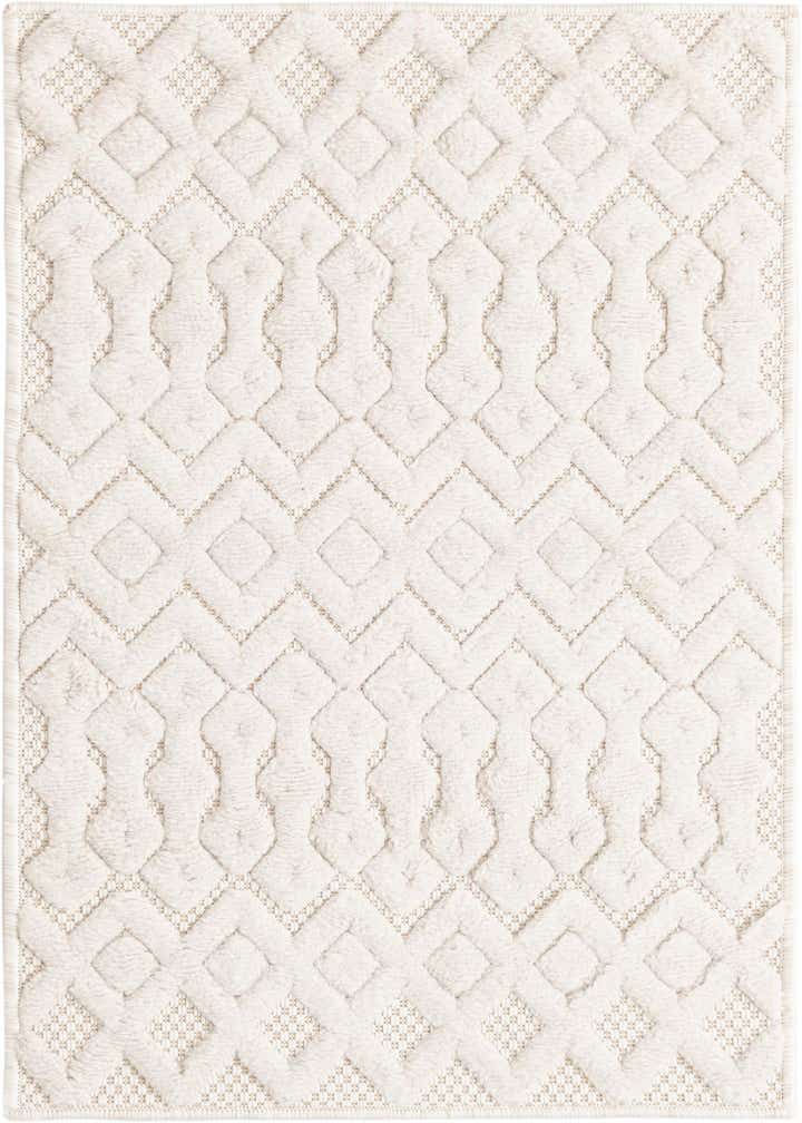2' x 3' Easy-Clean Trellis Textured Indoor / Outdoor Rug