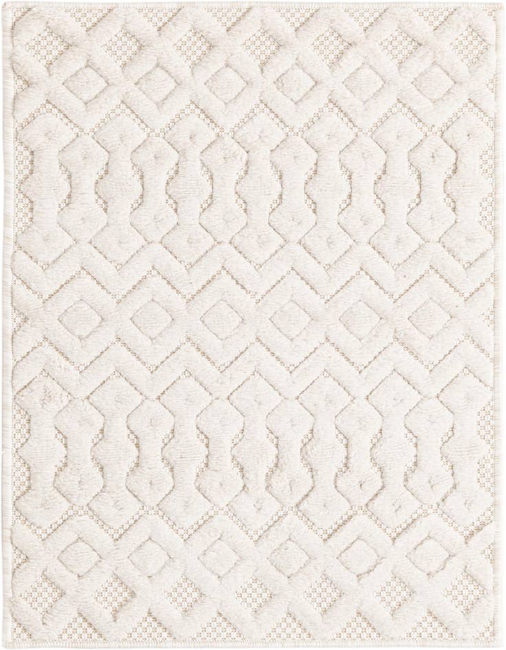 Detail image of 2' x 3' Easy-Clean Trellis Textured Indoor / Outdoor Rug