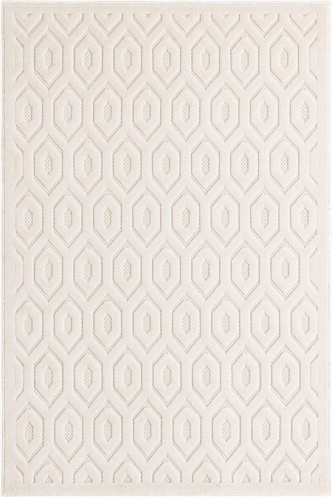 Primary image 4' x 6'  Washable Trellis Textured Indoor / Outdoor Rug