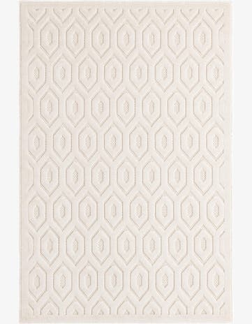 4' x 6' Easy-Clean Trellis Textured Indoor / Outdoor Rug