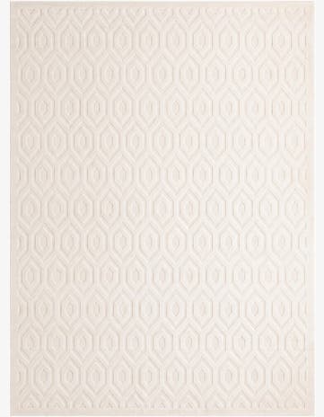 9' x 12' Easy-Clean Trellis Textured Indoor / Outdoor Rug