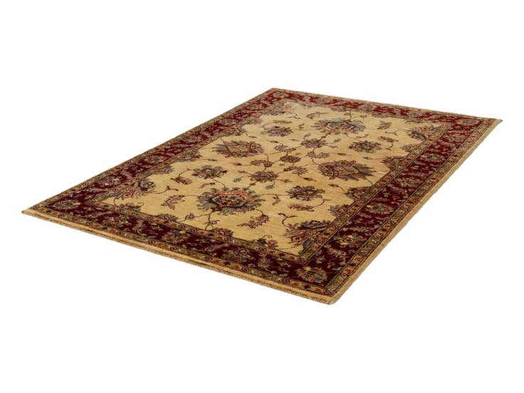Detail image of 4' x 5' 9 Hand Knotted Pershawar Ziegler Rug