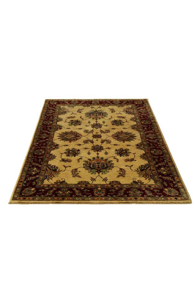 Detail image of 4' x 5' 9 Hand Knotted Pershawar Ziegler Rug