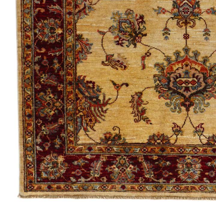 4' x 5' 9 Hand Knotted Pershawar Ziegler Rug