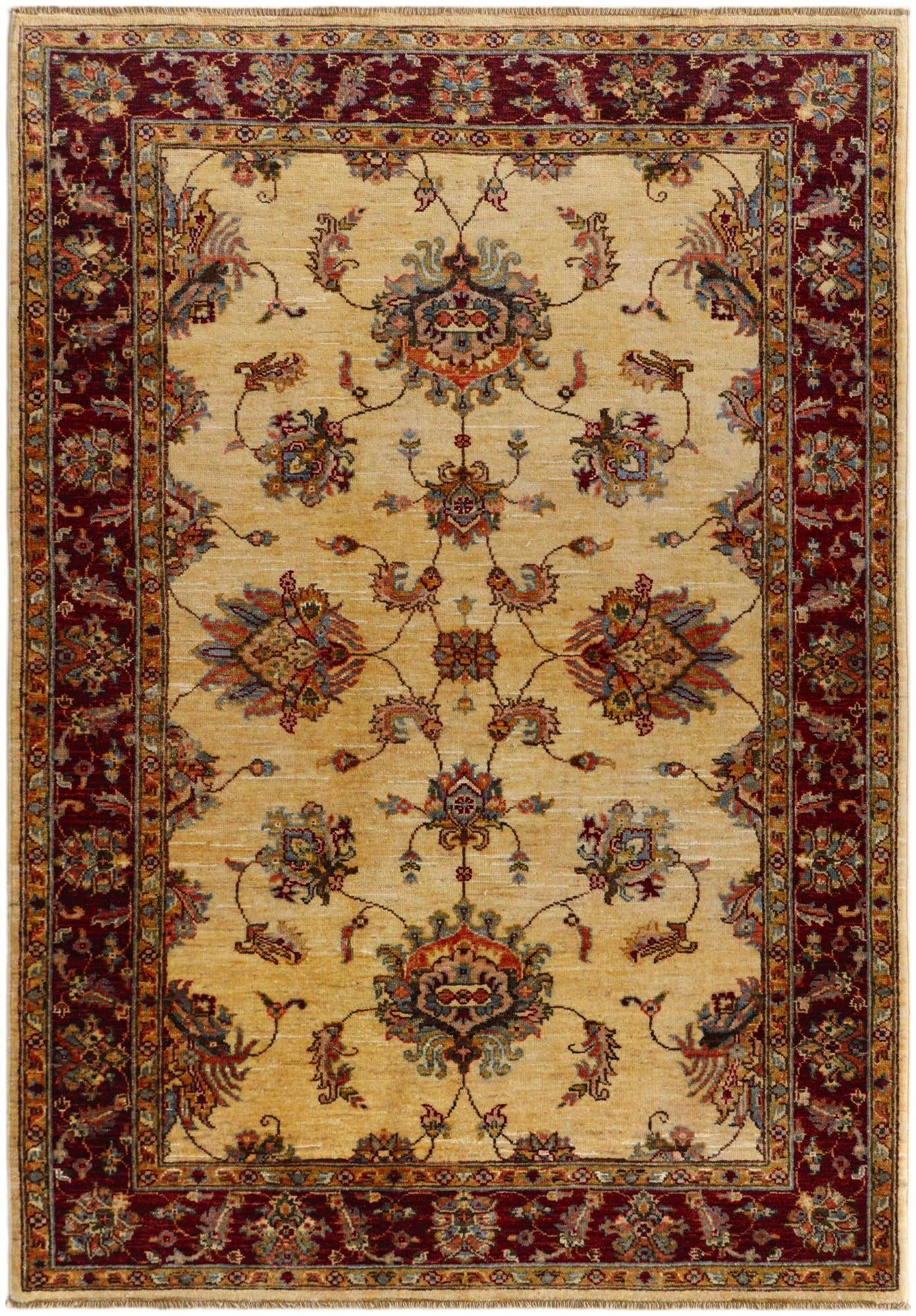 4' x 5' 9 Hand Knotted Pershawar Ziegler Rug
