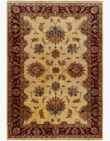 4' x 5' 9 Hand Knotted Pershawar Ziegler Rug