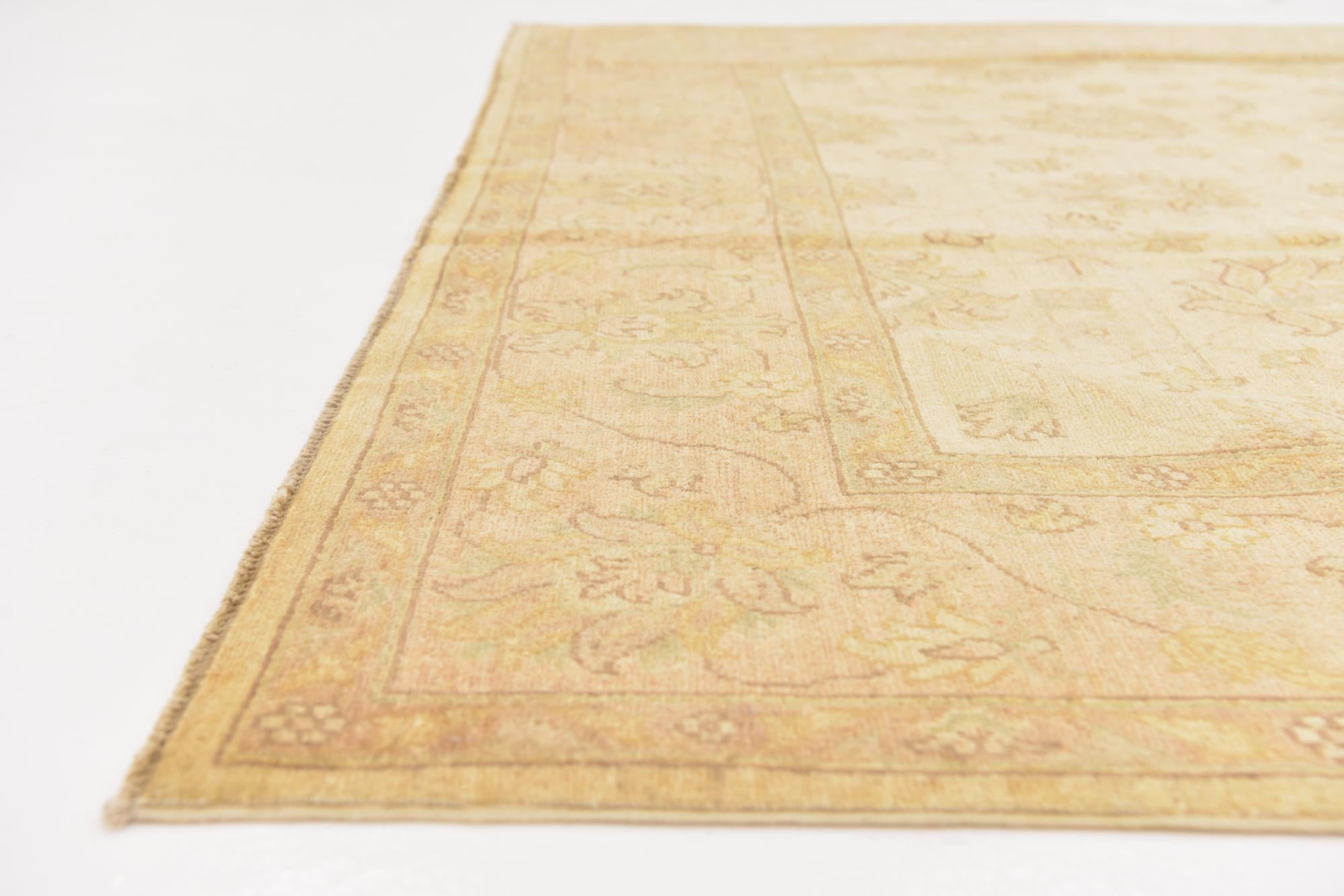 6' 8 x 8' 3 Hand Knotted Peshawar Ziegler Rug