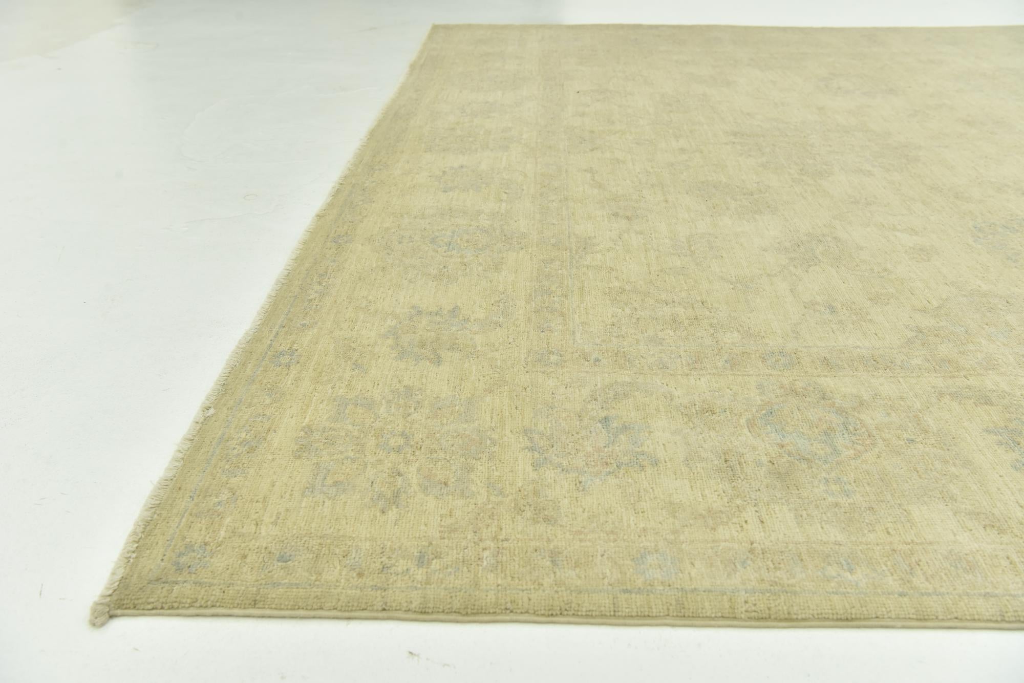 8' x 9' 10 Hand Knotted Peshawar Ziegler Rug