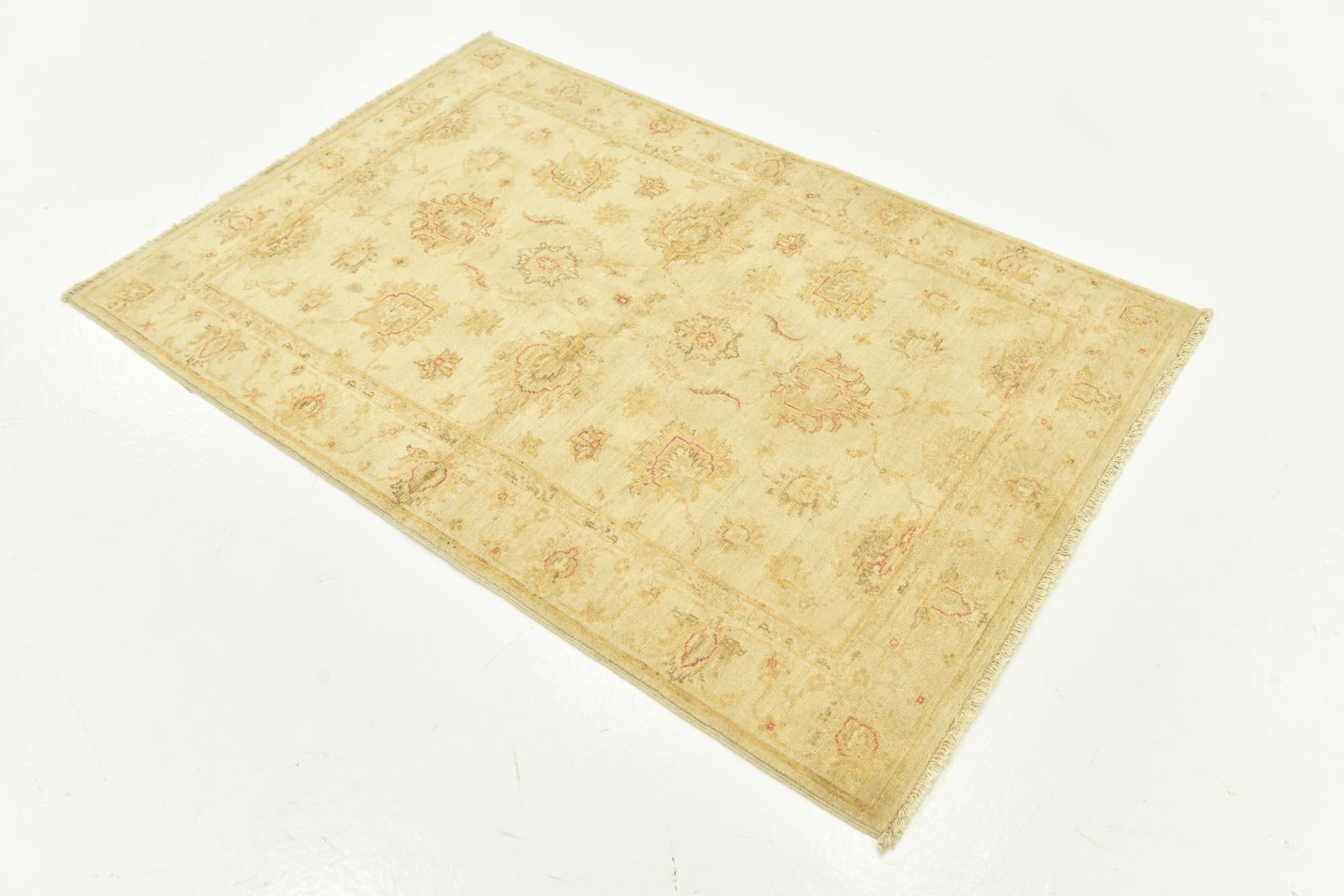 3' 3 x 4' 10 Hand Knotted Peshawar Ziegler Rug