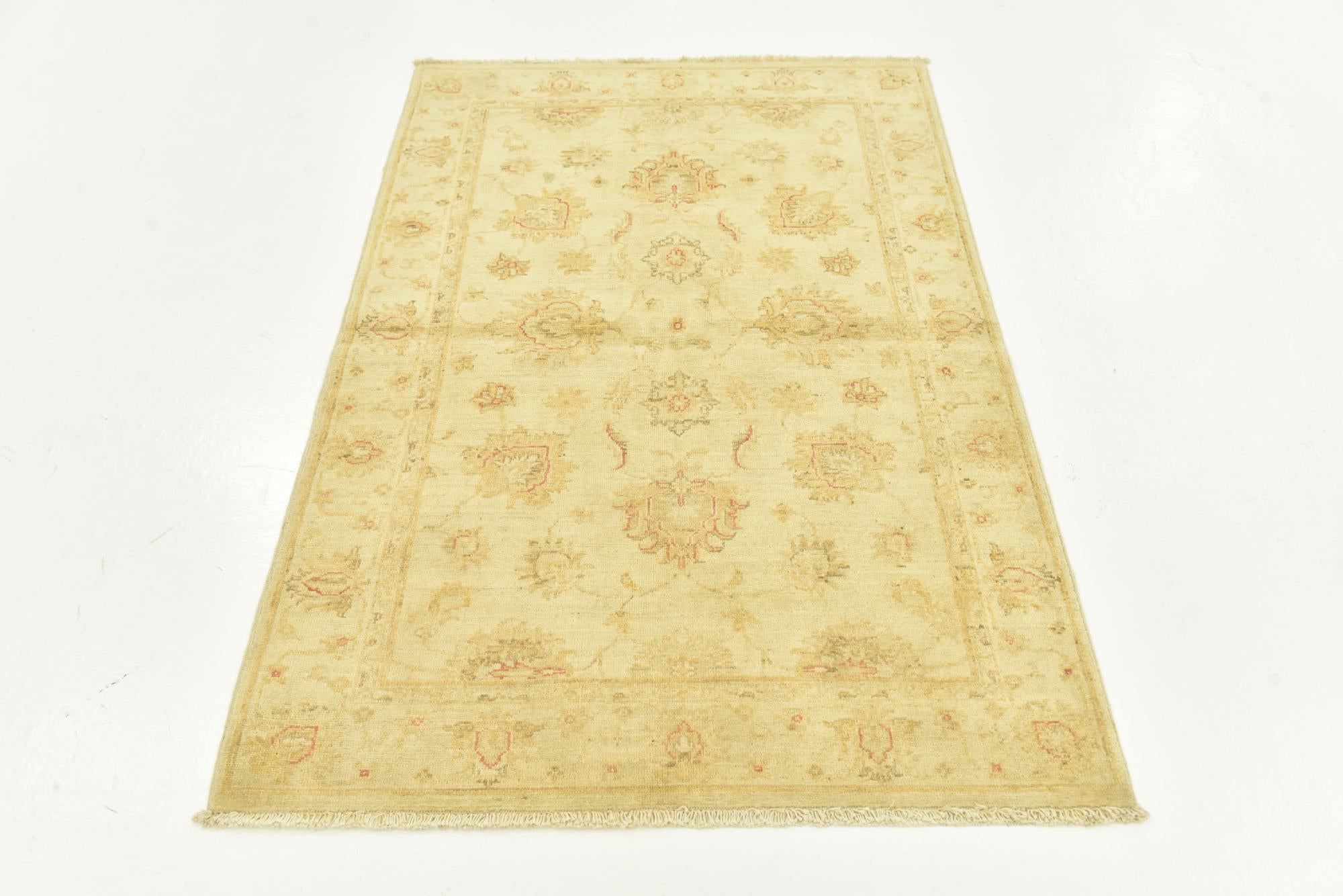 3' 3 x 4' 10 Hand Knotted Peshawar Ziegler Rug