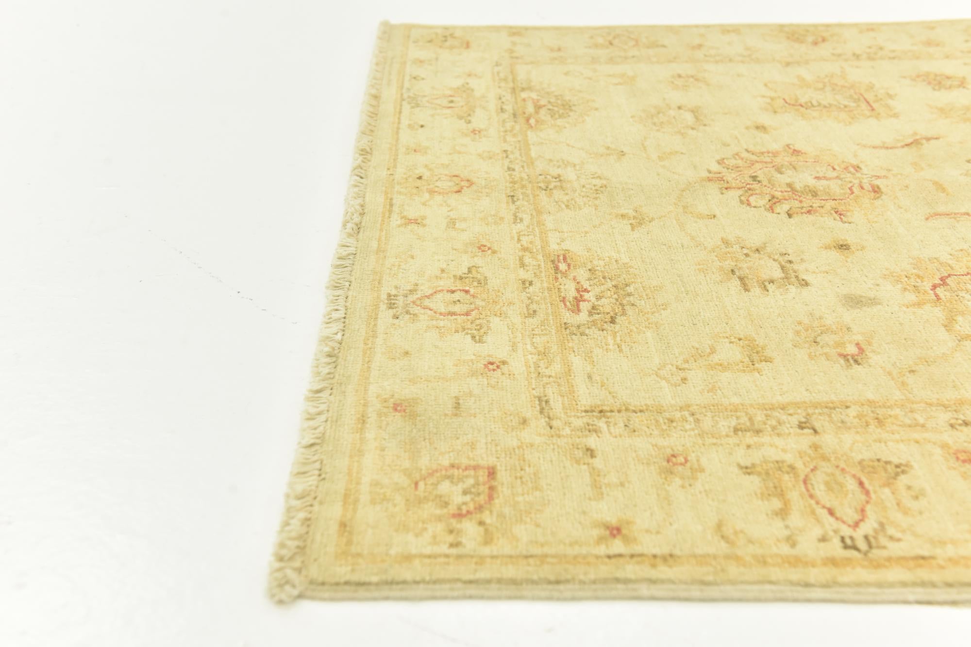 3' 3 x 4' 10 Hand Knotted Peshawar Ziegler Rug