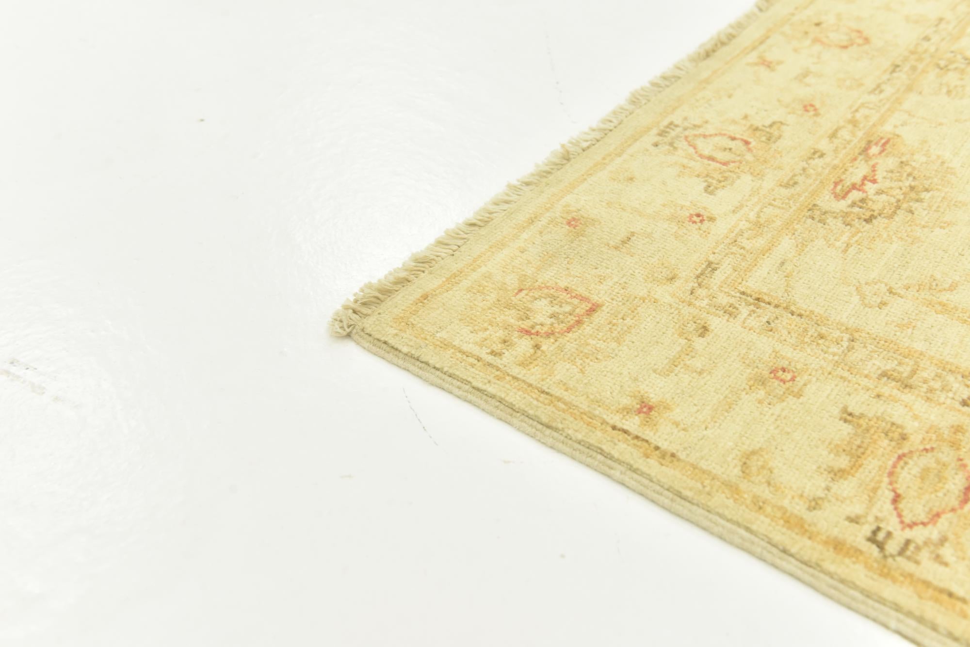 3' 3 x 4' 10 Hand Knotted Peshawar Ziegler Rug
