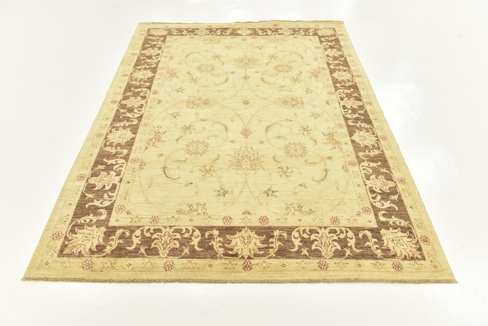 5' 6 x 7' 7 Hand Knotted Peshawar Ziegler Rug