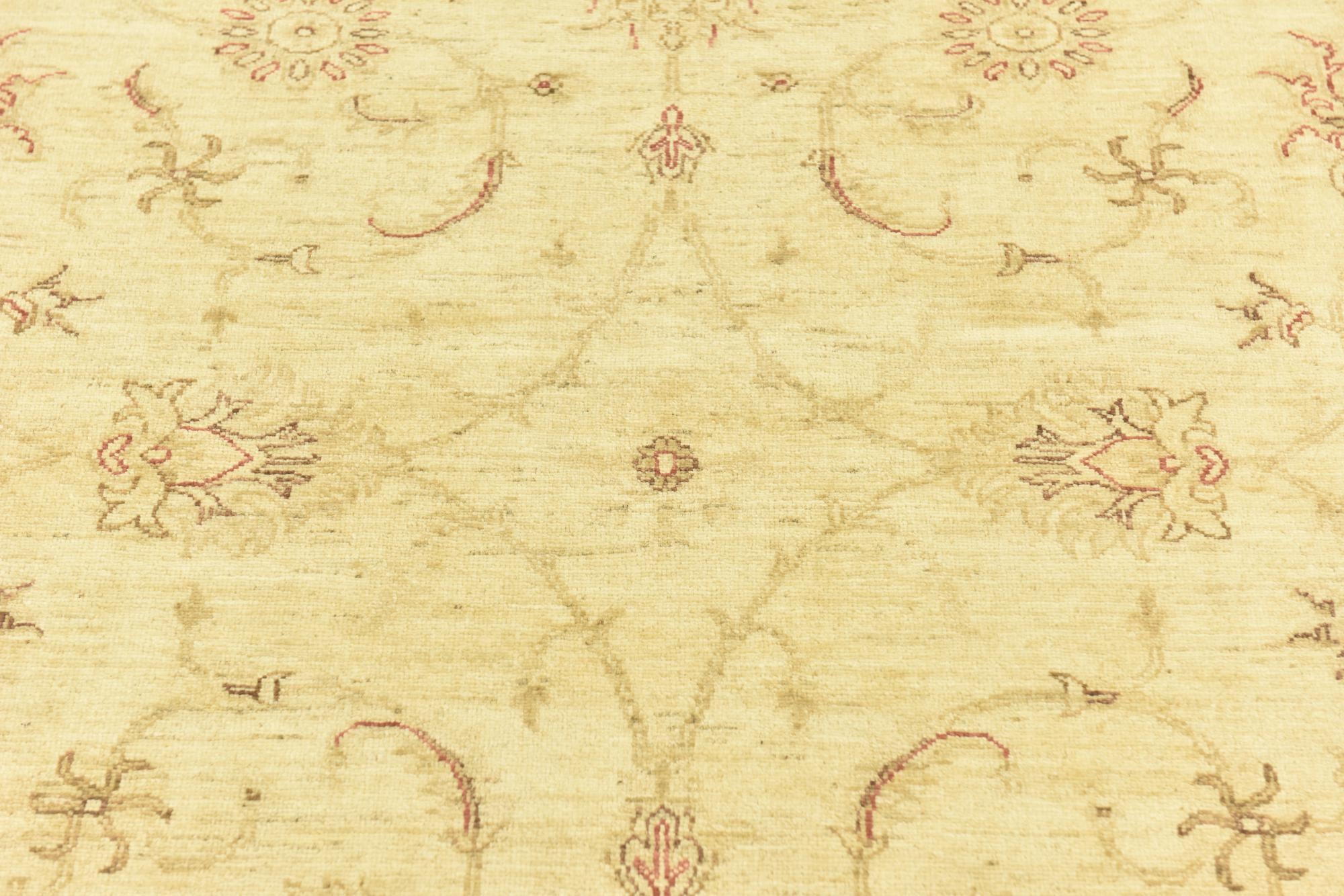 5' 6 x 7' 7 Hand Knotted Peshawar Ziegler Rug