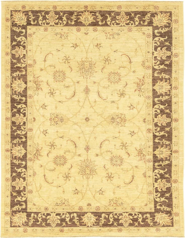Detail image of 5' 6 x 7' 7 Hand Knotted Peshawar Ziegler Rug