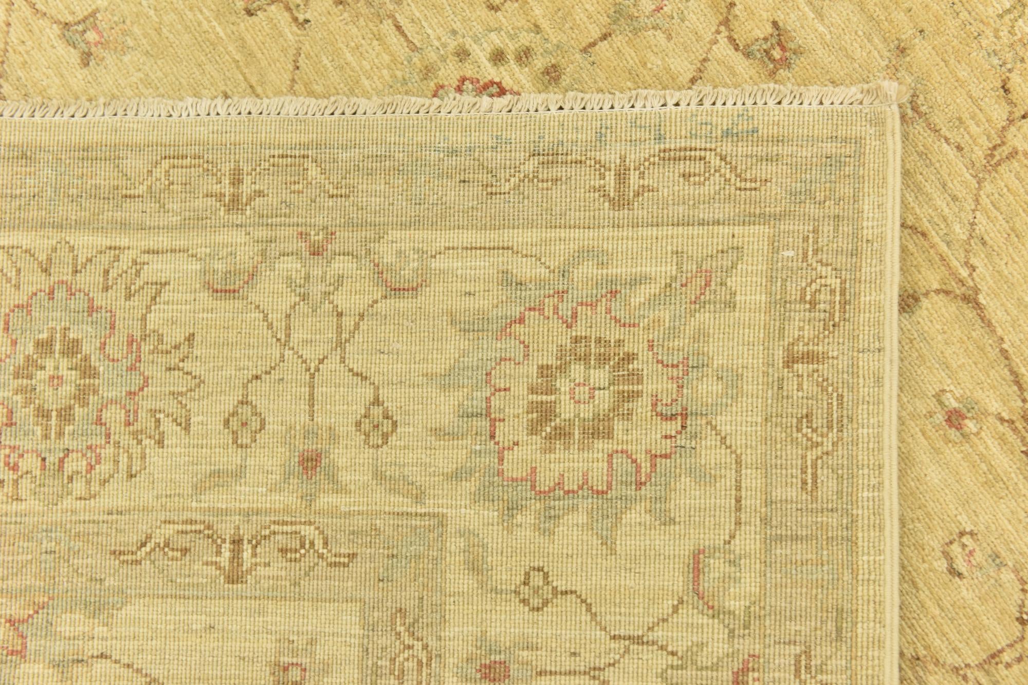 5' 8 x 8' Hand Knotted Peshawar Ziegler Rug