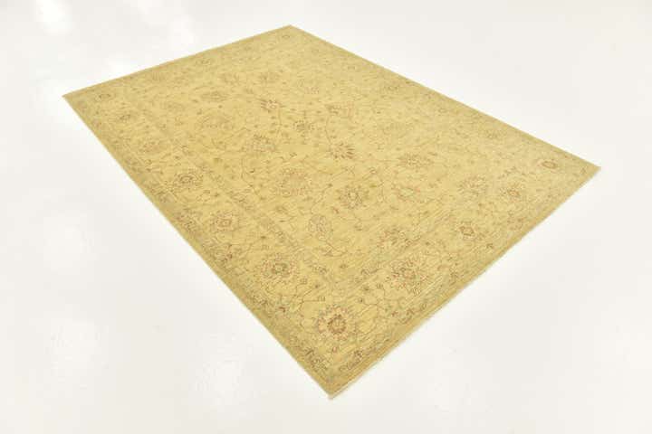5' 8 x 8' Hand Knotted Peshawar Ziegler Rug
