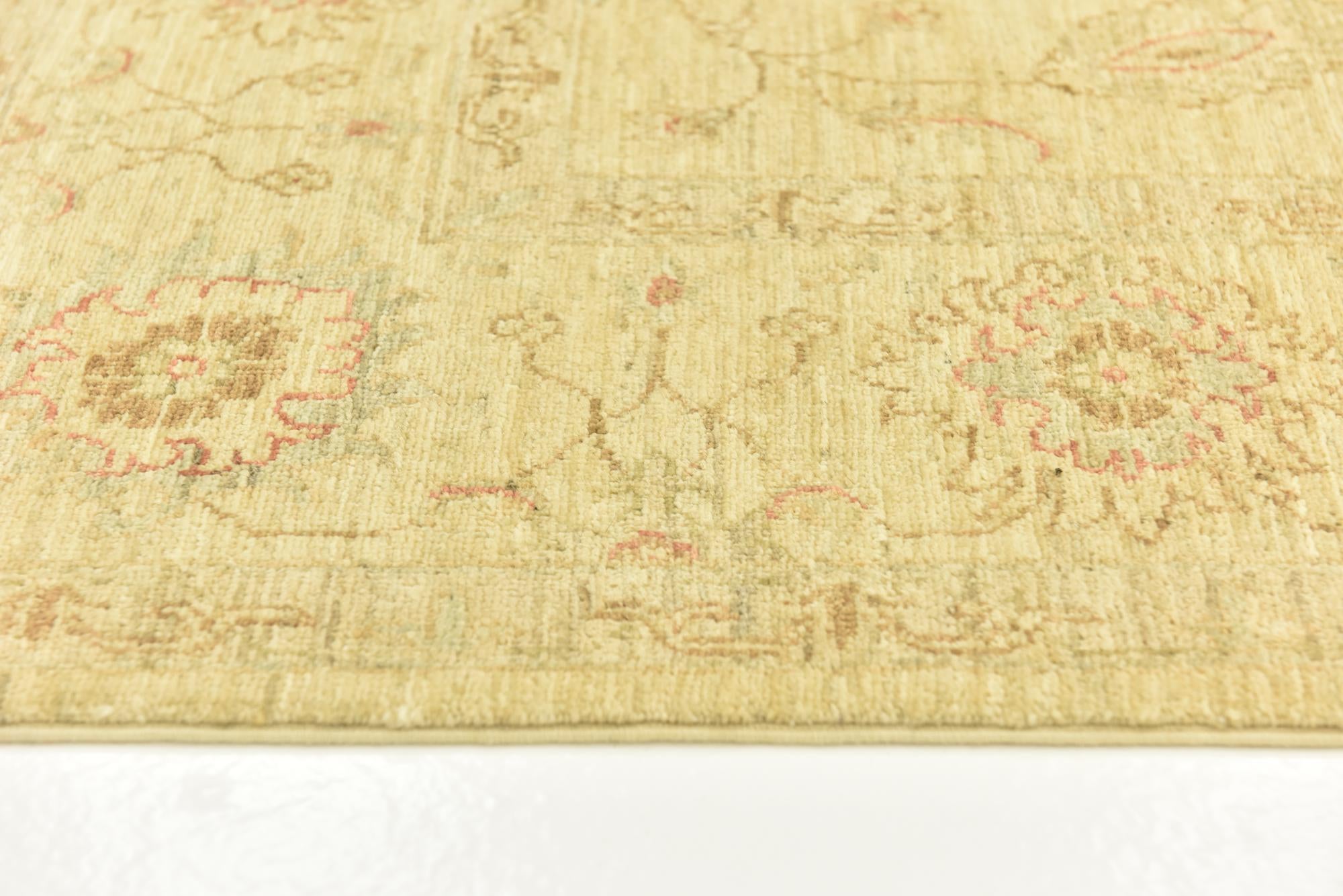 5' 8 x 8' Hand Knotted Peshawar Ziegler Rug