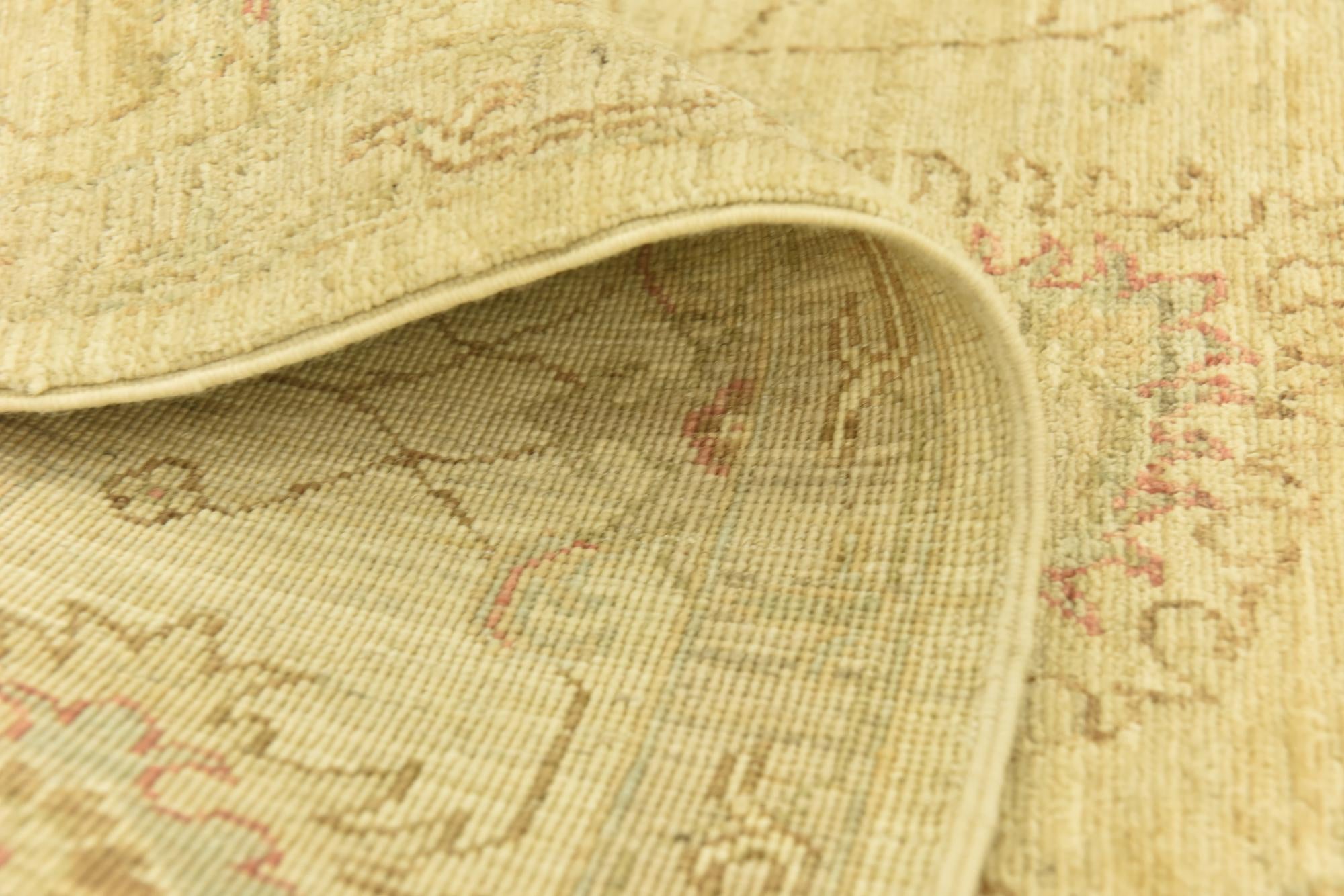 5' 8 x 8' Hand Knotted Peshawar Ziegler Rug