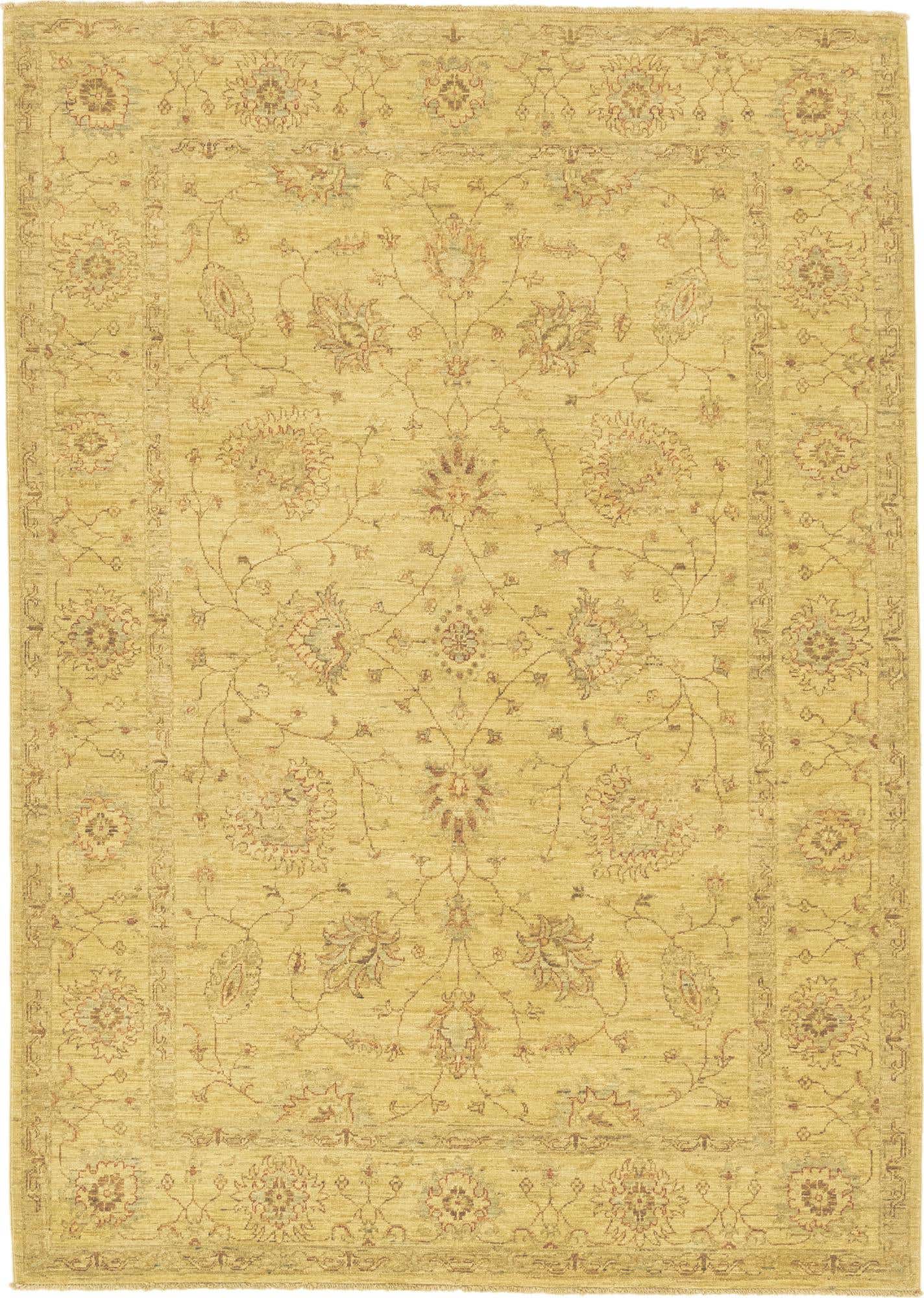 5' 8 x 8' Hand Knotted Peshawar Ziegler Rug