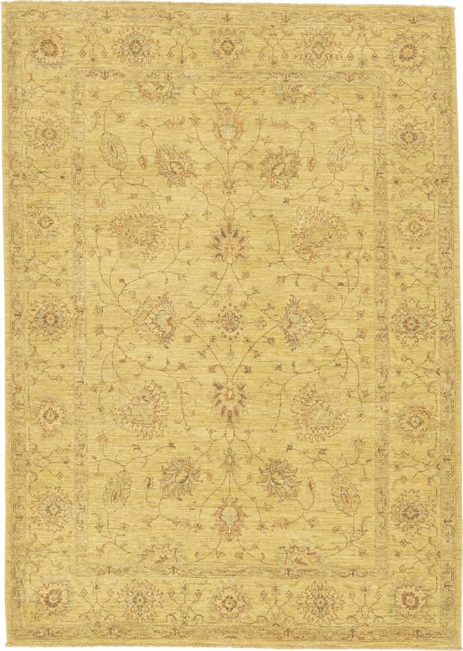 Detail image of 5' 8 x 8' Hand Knotted Peshawar Ziegler Rug