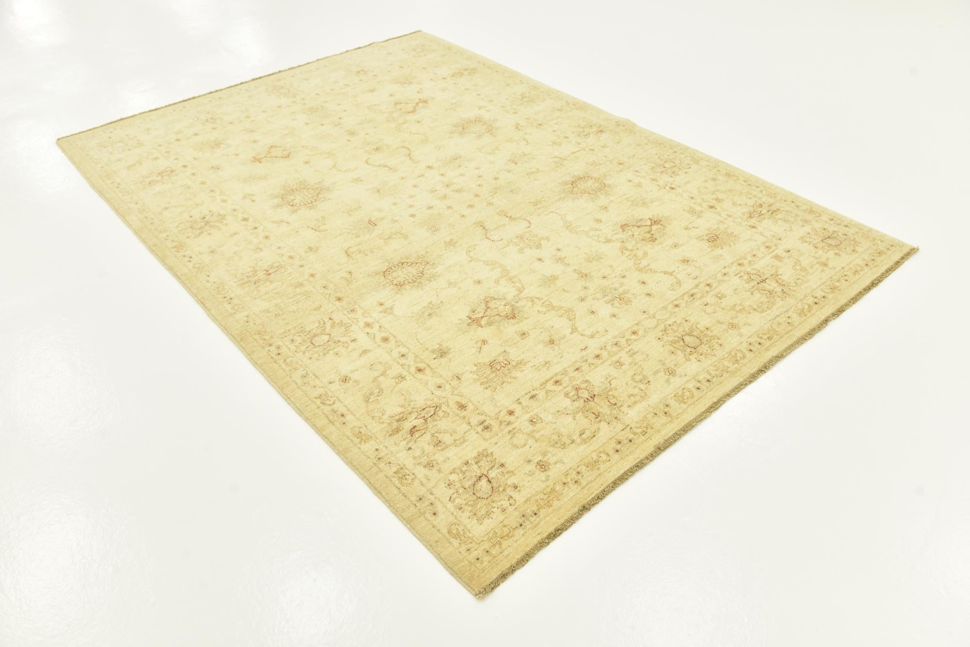 5' 9 x 8' Hand Knotted Peshawar Ziegler Rug