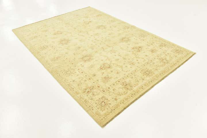 5' 9 x 8' Hand Knotted Peshawar Ziegler Rug