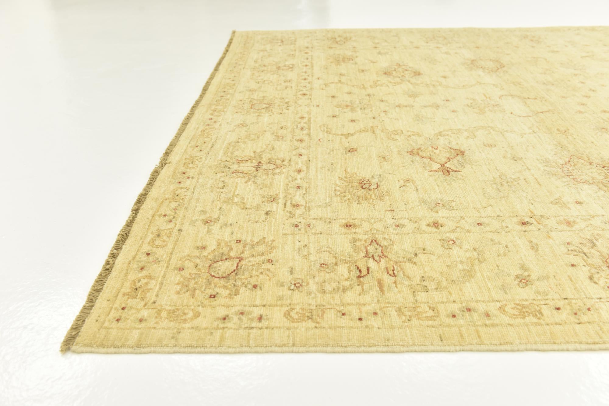 5' 9 x 8' Hand Knotted Peshawar Ziegler Rug