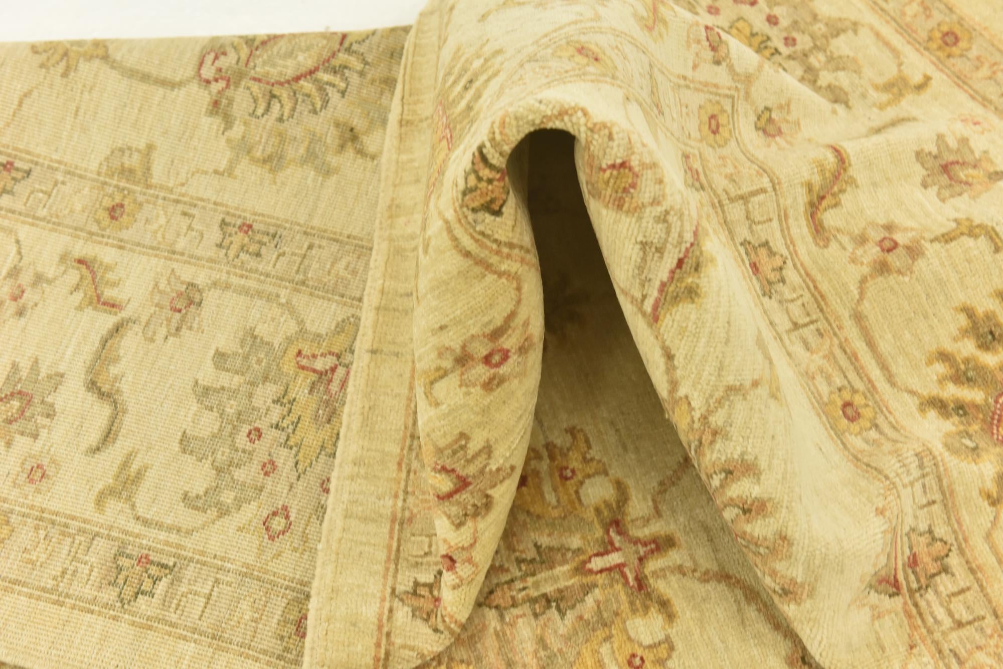 7' x 9' 5 Hand Knotted Peshawar Ziegler Rug