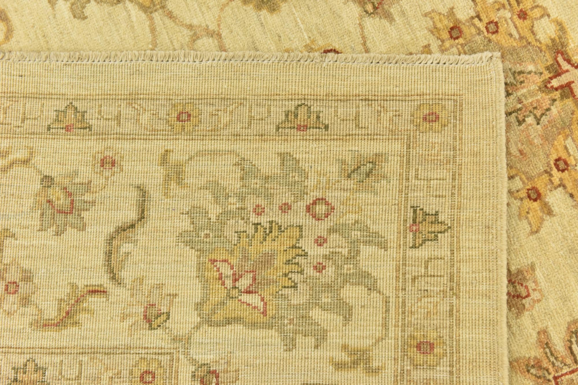 7' x 9' 5 Hand Knotted Peshawar Ziegler Rug