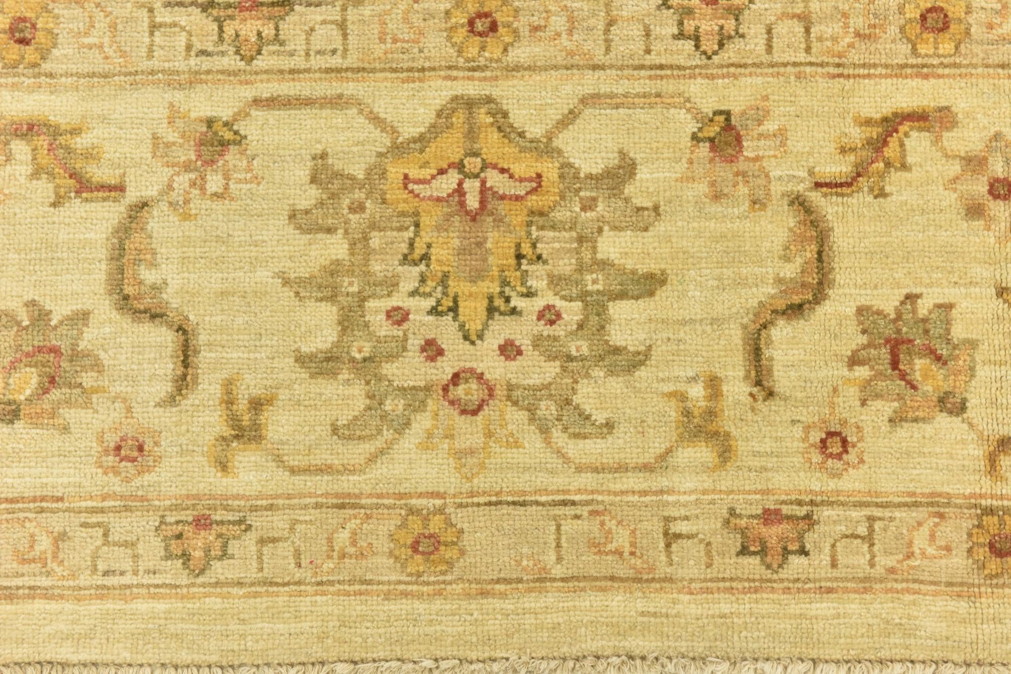 7' x 9' 5 Hand Knotted Peshawar Ziegler Rug