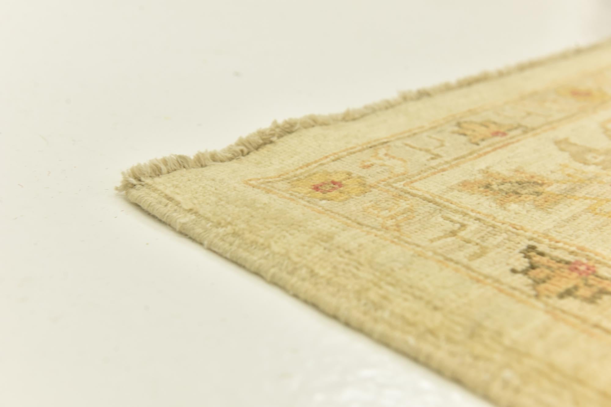 7' x 9' 5 Hand Knotted Peshawar Ziegler Rug