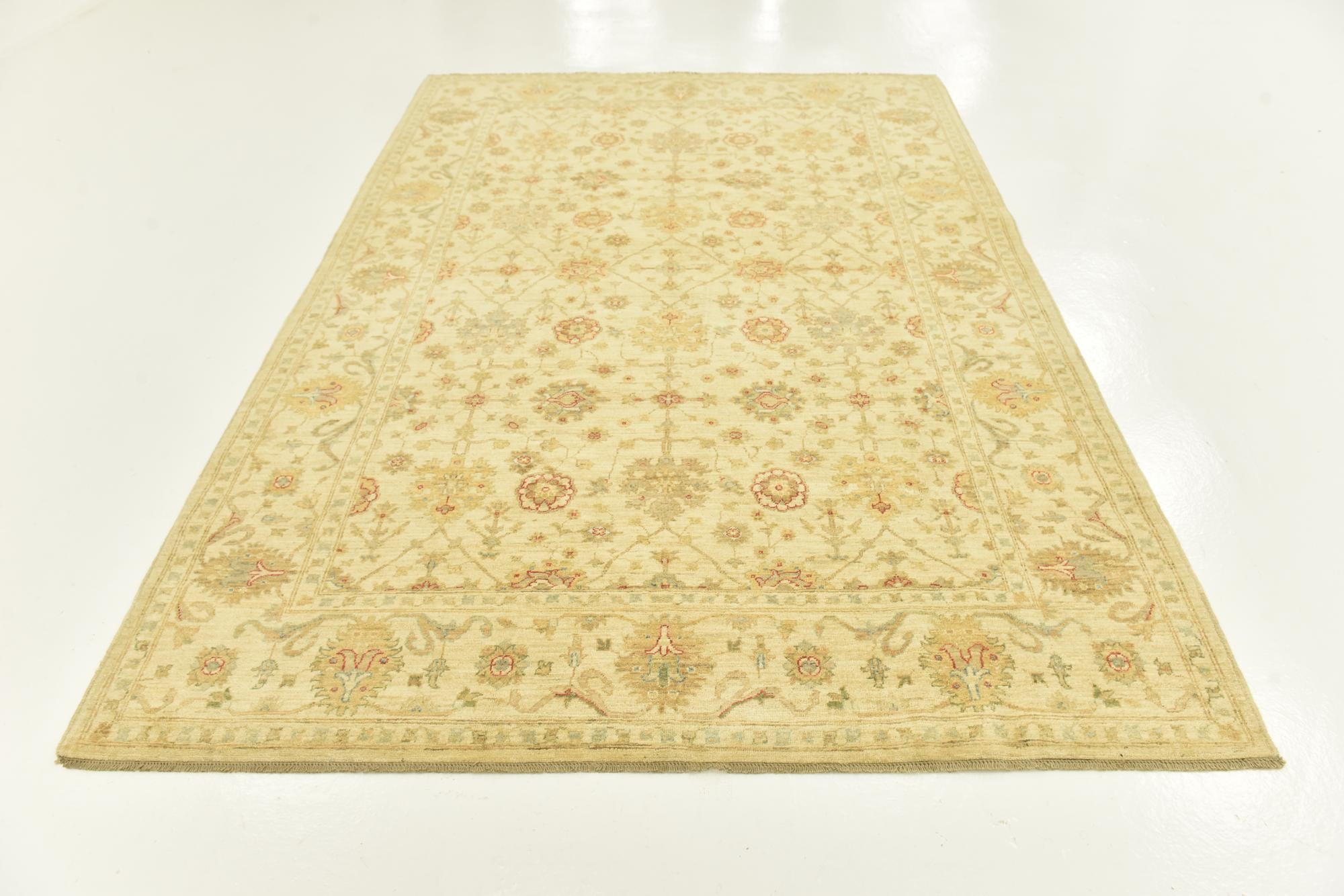 6' 6 x 9' 7 Hand Knotted Peshawar Ziegler Rug