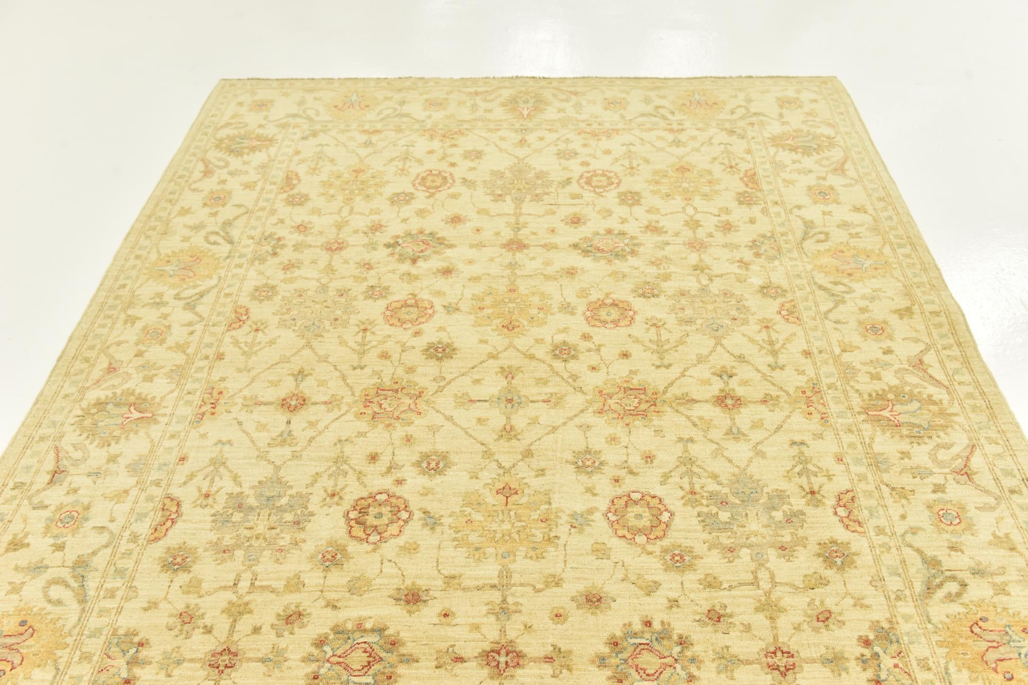 6' 6 x 9' 7 Hand Knotted Peshawar Ziegler Rug
