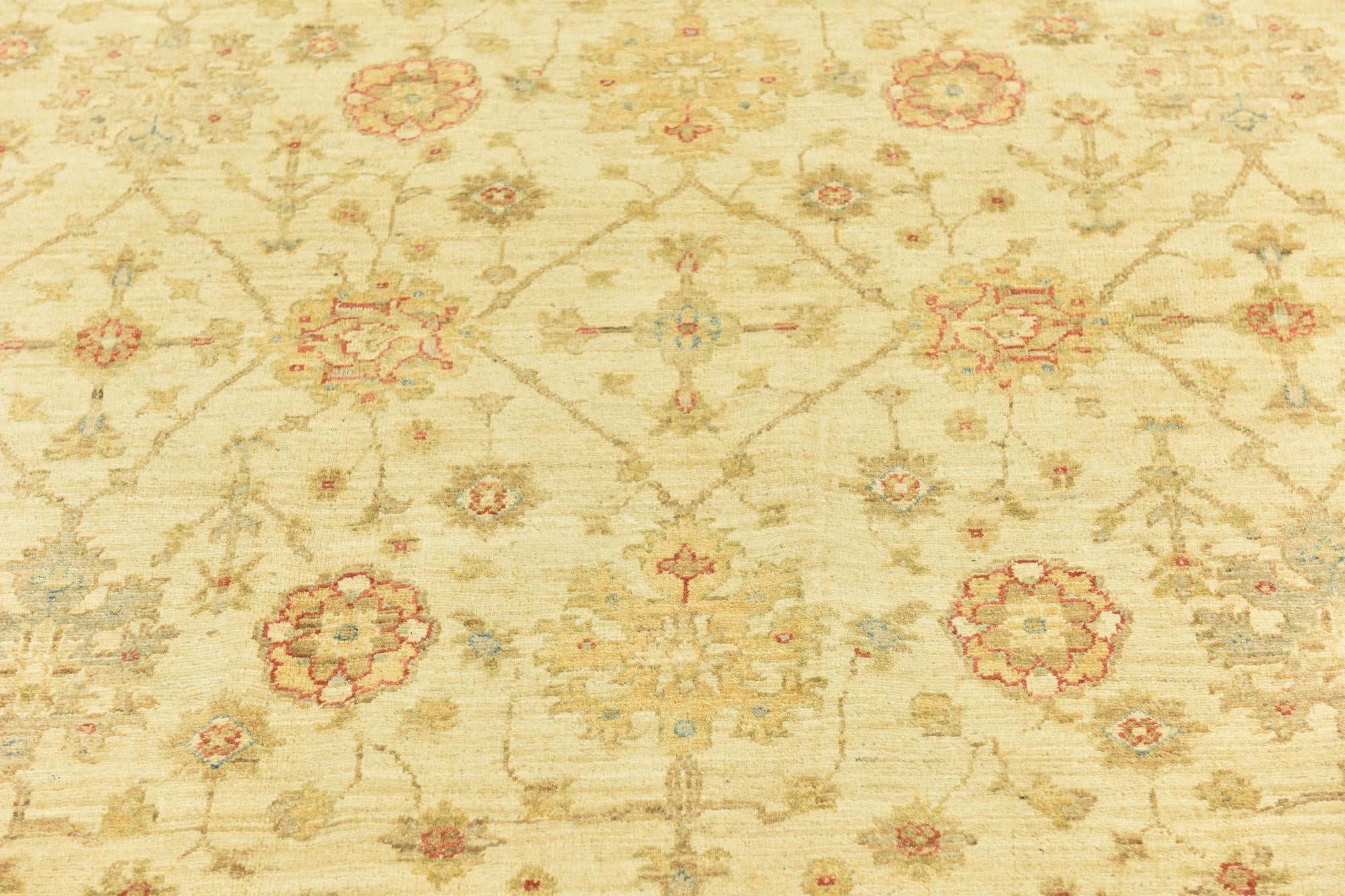 6' 6 x 9' 7 Hand Knotted Peshawar Ziegler Rug