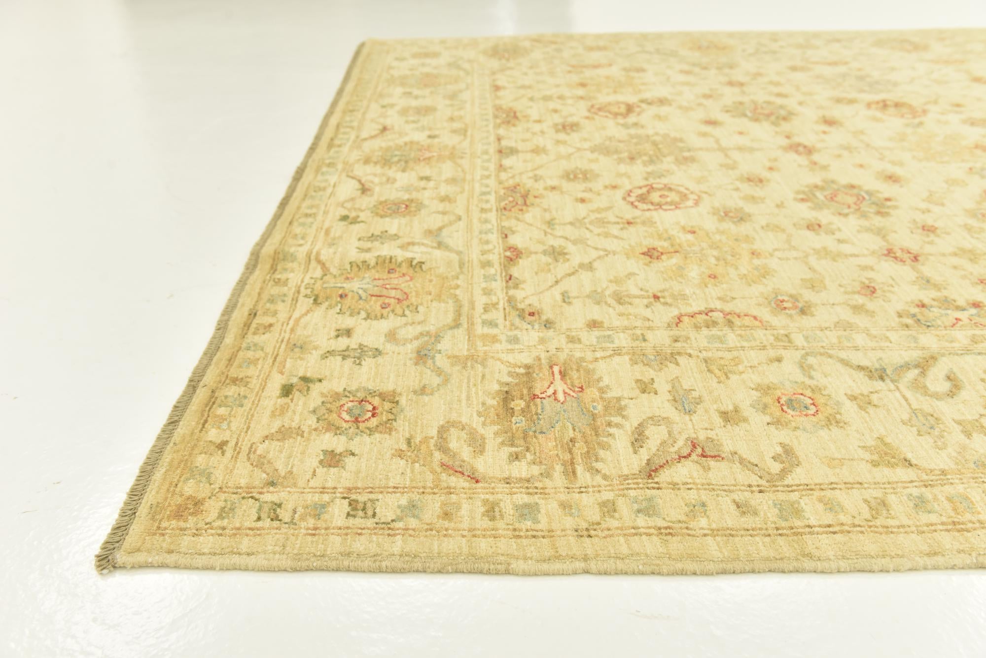 6' 6 x 9' 7 Hand Knotted Peshawar Ziegler Rug