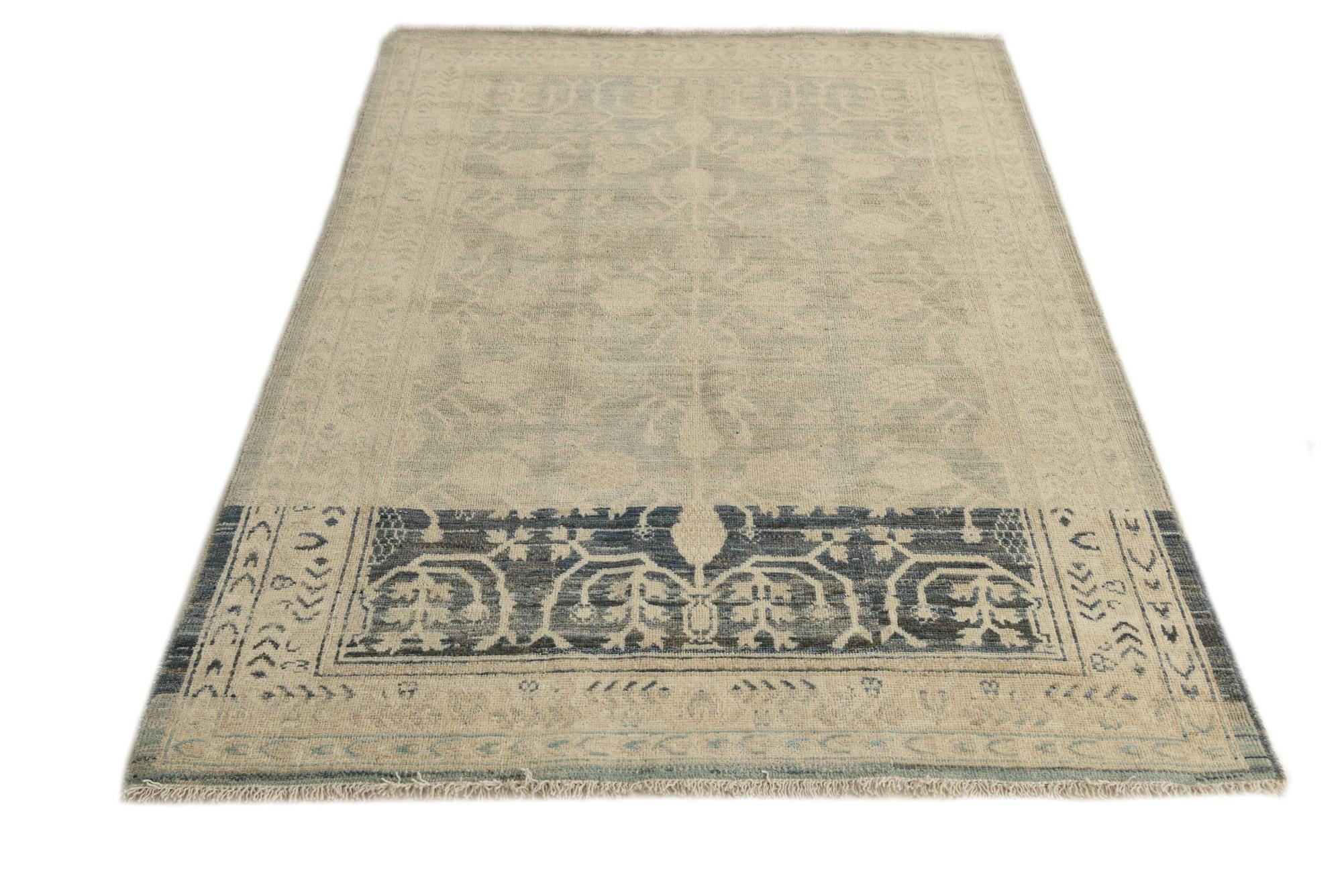 4' 1 x 5' 10 Hand Knotted Peshawar Ziegler Rug