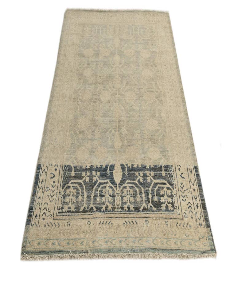 Detail image of 4' 1 x 5' 10 Hand Knotted Peshawar Ziegler Rug