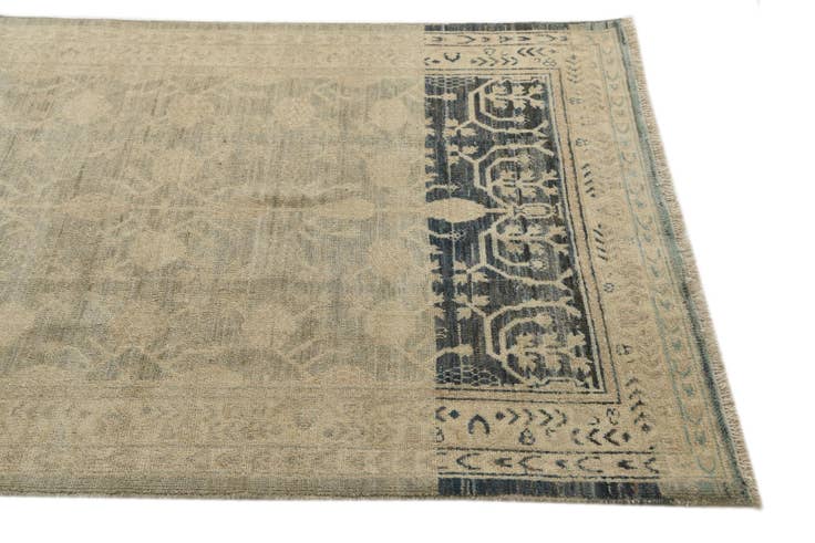 Detail image of 4' 1 x 5' 10 Hand Knotted Peshawar Ziegler Rug