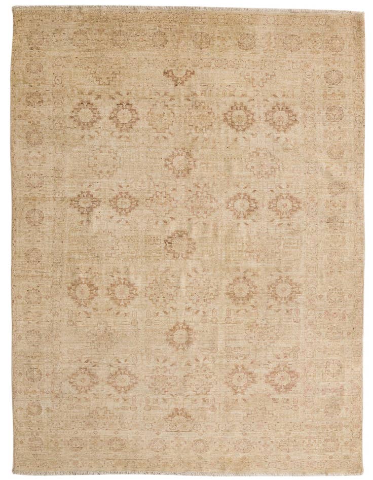 Detail image of 5' 8 x 9' 2 Hand Knotted Peshawar Ziegler Rug