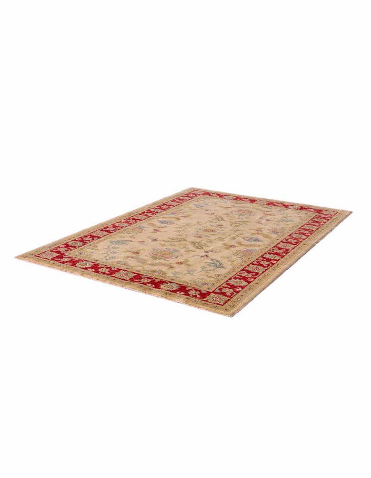 Detail image of 4' 1 x 5' 10 Hand Knotted Peshawar Ziegler Rug