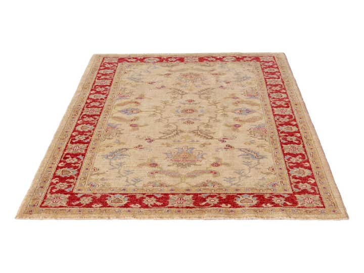 4' 1 x 5' 10 Hand Knotted Peshawar Ziegler Rug