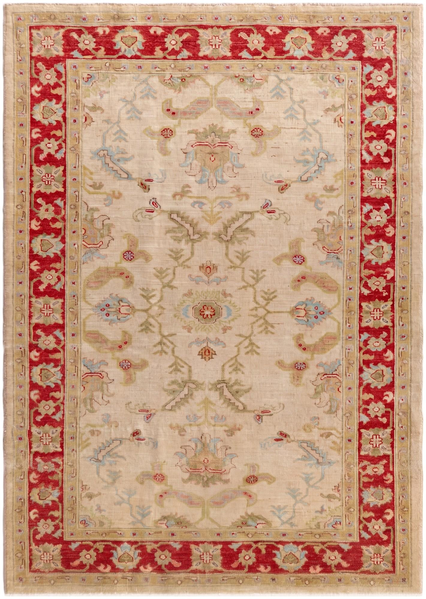 4' 1 x 5' 10 Hand Knotted Peshawar Ziegler Rug