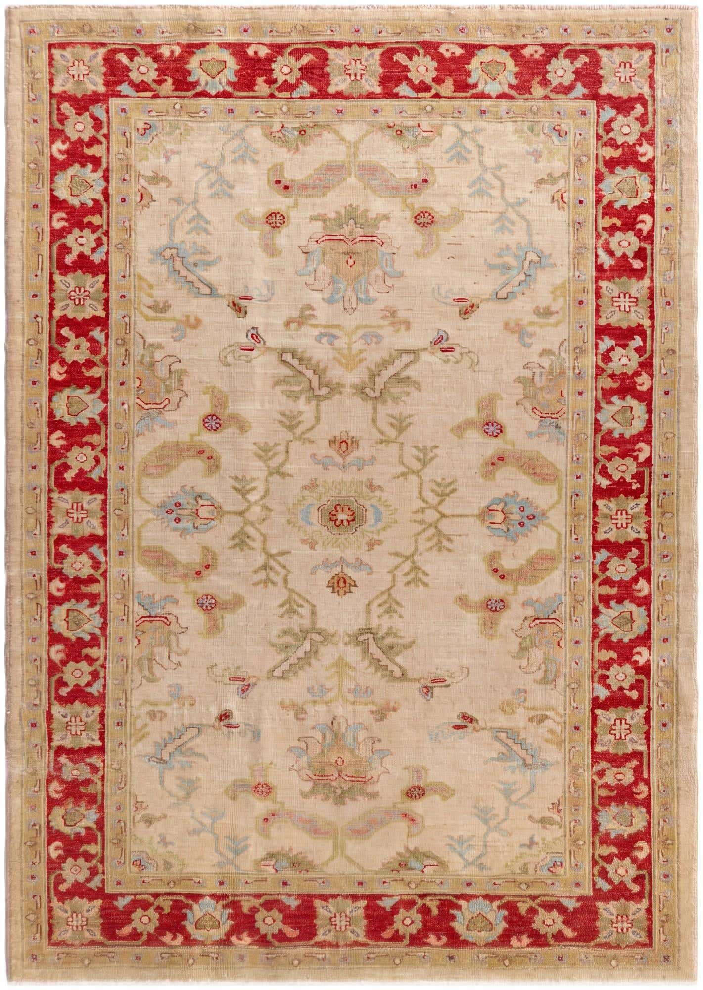 4' 1 x 5' 10 Hand Knotted Peshawar Ziegler Rug