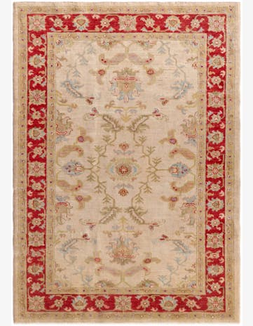 4' 1 x 5' 10 Hand Knotted Peshawar Ziegler Rug